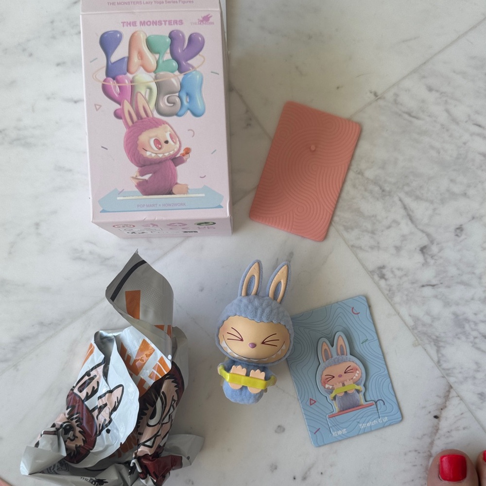 Authentic Pop Mart Labubu The Monsters Lazy Yoga